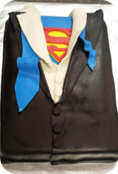 Superman Suit Groom Cake