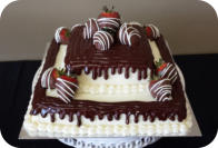 Chocolate Covered Strawberry Cake Perfect for a Groom's Cake or Wedding Shower