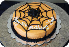 Halloween Spider Web Cake