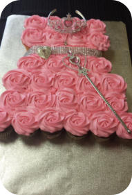 Princess Dress Cupcake Cake