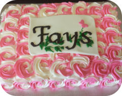 Rose Sheet Cake for a ribbon cutting for a local business