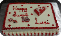 Sweet 16 Harmony Grove Cheerleader Birthday Cake