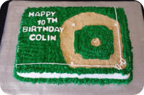 Baseball Field Birthday Cake