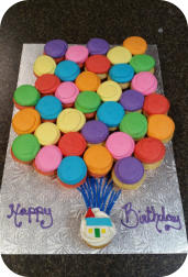 Balloon Cupcake Cake