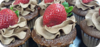 Cocoa-Berry Cupcakes