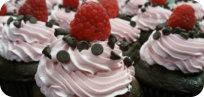 Dark Chocolate Raspberry Cupcakes